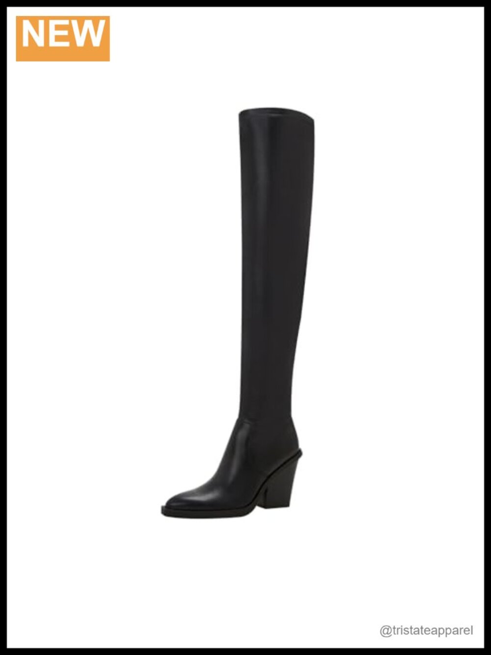 Over-the-Knee Stretch Boots, Chunky Heel, Memory Foam, Zip Closure, Women's
